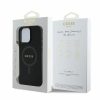 GUESS tok IPHONE 16 Pro Max készülékhez, kompatibilis a MagSafe GUHMP16XPSAHMCK (PU Saffiano Classic Logo) fekete színben