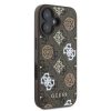 GUESS tok iPhone 16-hoz, kompatibilis a MagSafe-dal GUHMP16SP4PWPW (PU Peony a 4G háttéren) barna