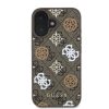 GUESS tok iPhone 16-hoz, kompatibilis a MagSafe-dal GUHMP16SP4PWPW (PU Peony a 4G háttéren) barna