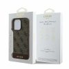 GUESS case for IPHONE 16 Pro Max GUHCP16XG4GLBR (PC/TPU 4G PU Bottom Stripe) brown