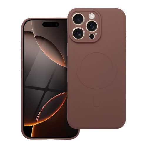 SILICONE MAG COVER tok MagSafe kompatibilis IPHONE 16 Pro Max készülékhez, barna