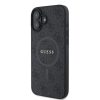 GUESS tok IPHONE 16-hoz, MagSafe kompatibilis GUHMP16SG4GFRK (PU 4G Ring Classic Logo) fekete