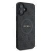 GUESS tok IPHONE 16 Plus-hoz kompatibilis a MagSafe-fel GUHMP16MG4GFRK (PU 4G Ring Classic Logo) fekete