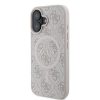 GUESS tok IPHONE 16 Plus-hoz, kompatibilis MagSafe-fel GUHMP16MG4GFRP (PU 4G Ring Classic Logo) rózsaszín