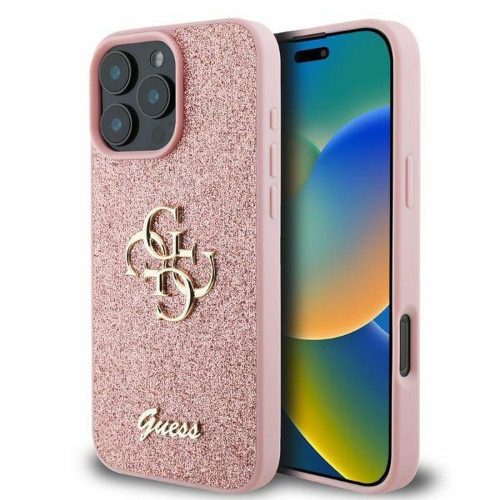 GUESS tok IPHONE 16 Pro Max GUHCP16XHG4SGP (Fixed Glitter Big 4G) rózsaszín