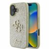 GUESS tok IPHONE 16-hoz GUHCP16SHG4SGD (Fixed Glitter Big 4G) arany