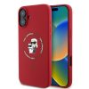 KARL LAGERFELD tok az IPHONE 16 Plus-hoz, MagSafe kompatibilis KLHMP16MSCMKCRHR (Szilikon KC Body Ring) piros