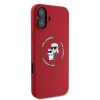 KARL LAGERFELD tok az IPHONE 16 Plus-hoz, MagSafe kompatibilis KLHMP16MSCMKCRHR (Szilikon KC Body Ring) piros