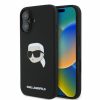 KARL LAGERFELD tok IPHONE 16-hoz, kompatibilis a MagSafe-dal KLHMP16SSKHPPLK (Sil KL Head Print) fekete