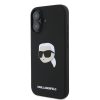 KARL LAGERFELD tok IPHONE 16-hoz, kompatibilis a MagSafe-dal KLHMP16SSKHPPLK (Sil KL Head Print) fekete