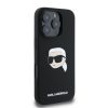 KARL LAGERFELD tok az IPHONE 16 Pro Max készülékhez, MagSafe kompatibilis KLHMP16XSKHPPLK (Sil KL Head Print) fekete