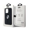 KARL LAGERFELD tok az IPHONE 15 Pro készülékhez, kompatibilis a MagSafe technológiával KLHMP15LSCMKCRHK (Szilikon KC Body Ring) fekete