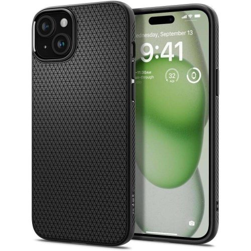SPIGEN tok LIQUID AIR az IPHONE 16 Plus készülékhez, matt fekete