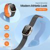 DUX DUCIS strap KJ nylon Apple Watch 42 / 44 / 45 / 49 mm fekete/narancssárga