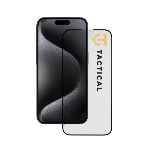 Tactical Glass Shield 5D Apple iPhone 15 Pro készülékhez fekete