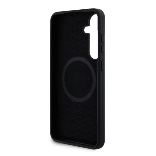 BMW M Printed Round and Logo Magsafe szilikon tok Samsung Galaxy S24+ készülékhez fekete