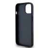 DKNY PU Leather Repeat Pattern Tonal Stripe tok iPhone 14 készülékhez fekete
