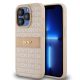 DKNY PU Leather Repeat Pattern Tonal Stripe tok iPhone 15 Pro készülékhez rózsaszín