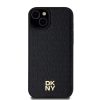 DKNY PU Leather Repeat Pattern Stack Logo MagSafe tok iPhone 13 készülékhez fekete