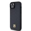 DKNY PU Leather Repeat Pattern Stack Logo MagSafe tok iPhone 13 készülékhez fekete