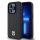 DKNY PU Leather Repeat Pattern Stack Logo MagSafe tok iPhone 13 Pro készülékhez fekete