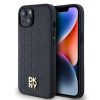 DKNY PU Leather Repeat Pattern Stack Logo MagSafe tok iPhone 15 készülékhez fekete