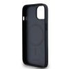 DKNY PU Leather Repeat Pattern Stack Logo MagSafe tok iPhone 15 készülékhez fekete