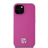 DKNY PU Leather Repeat Pattern Stack Logo MagSafe tok iPhone 15 készülékhez rózsaszín