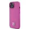 DKNY PU Leather Repeat Pattern Stack Logo MagSafe tok iPhone 15 készülékhez rózsaszín