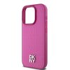 DKNY PU Leather Repeat Pattern Stack Logo MagSafe tok iPhone 15 Pro Max készülékhez rózsaszín
