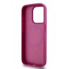 DKNY PU Leather Repeat Pattern Stack Logo MagSafe tok iPhone 15 Pro Max készülékhez rózsaszín