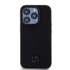 DKNY PU Leather Stack Logo Magsafe tok iPhone 15 Pro készülékhez fekete