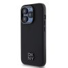 DKNY PU Leather Stack Logo Magsafe tok iPhone 15 Pro készülékhez fekete
