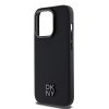 DKNY PU Leather Stack Logo Magsafe tok iPhone 15 Pro készülékhez fekete