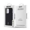 DKNY PU Leather Stack Logo Magsafe tok iPhone 15 Pro készülékhez fekete