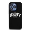 DKNY Liquid Silicone Arch Logo MagSafe tok iPhone 15 Pro készülékhez fekete