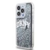 DKNY Liquid Glitter Arch Logo tok iPhone 15 Pro készülékhez fekete
