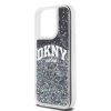 DKNY Liquid Glitter Arch Logo tok iPhone 15 Pro készülékhez fekete