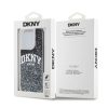 DKNY Liquid Glitter Arch Logo tok iPhone 15 Pro készülékhez fekete