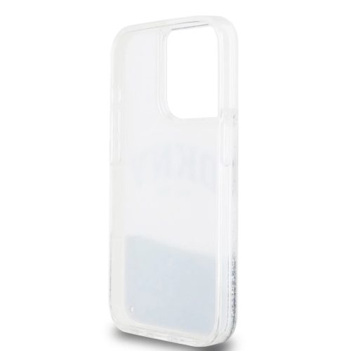 DKNY Liquid Glitter Arch Logo tok iPhone 15 Pro készülékhez átlátszó