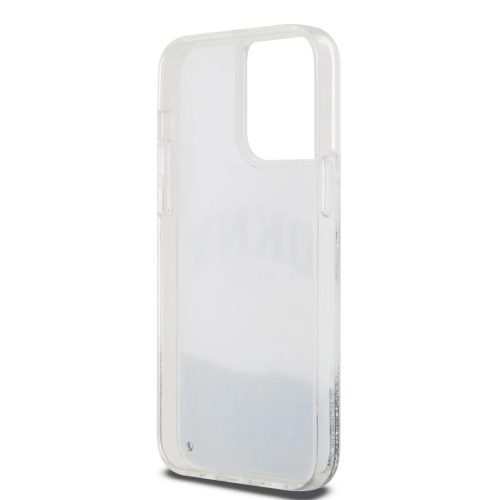 DKNY Liquid Glitter Arch Logo tok iPhone 15 Pro Max készülékhez átlátszó