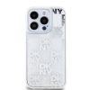 DKNY Liquid Glitter Checkered Pattern tok iPhone 15 Pro készülékhez átlátszó