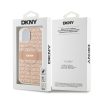 DKNY PC/TPU Repeat Pattern Tonal Stripe Magsafe tok iPhone 15 készülékhez rózsaszín