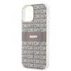 DKNY PC/TPU Repeat Pattern Tonal Stripe Magsafe tok iPhone 14 készülékhez bézs