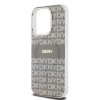 DKNY PC/TPU Repeat Pattern Tonal Stripe Magsafe tok iPhone 14 Pro készülékhez bézs