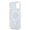 DKNY PC/TPU Repeat Pattern Tonal Stripe Magsafe tok iPhone 14 készülékhez fekete