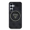 Guess IML 4G Glitter and Triangle Logo MagSafe tok Samsung Galaxy S25 készülékhez fekete