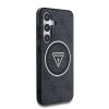 Guess IML 4G Glitter and Triangle Logo MagSafe tok Samsung Galaxy S25 készülékhez fekete