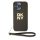 DKNY PU Leather Stack Logo Wrist Strap tok iPhone 14 Pro Max készülékhez barna