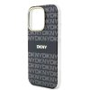 DKNY PC/TPU Repeat Pattern Tonal Stripe Magsafe tok iPhone 16 Pro készülékhez fekete